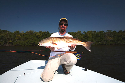 Brian with a nice redfish....Flip the guide