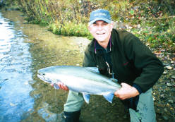 Ray Schmidt with a Trophy Manistee Steelhead