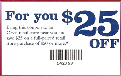 $25.00 off $50.00 Orvis coupon