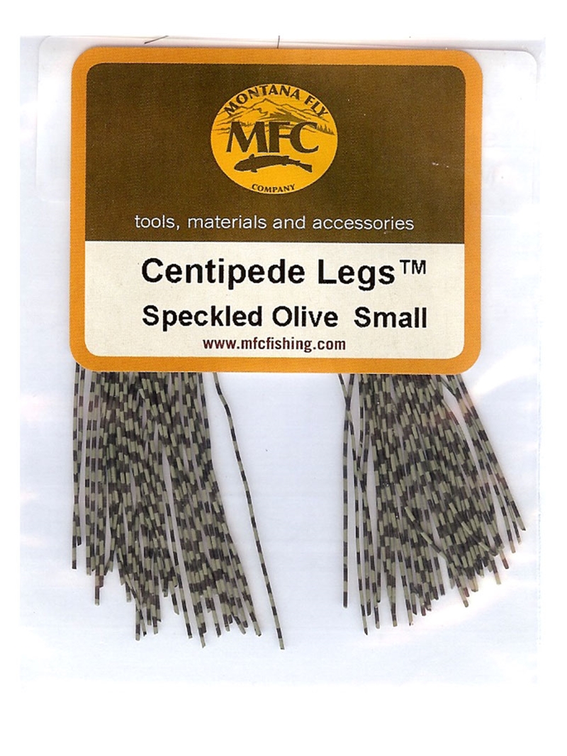 Speckled Yellow Medium Red Montana Fly Company Centipede Legs 