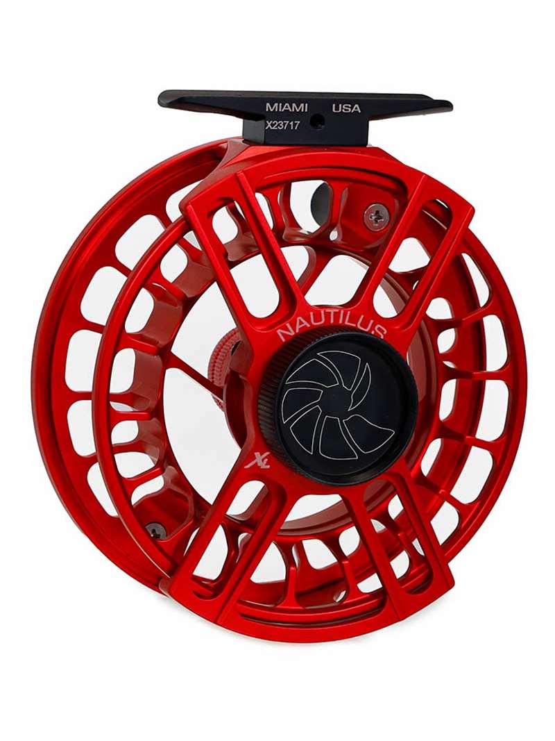 Nautilus XL Fly Reel- Large for 6-7 weight lines- nautilus red