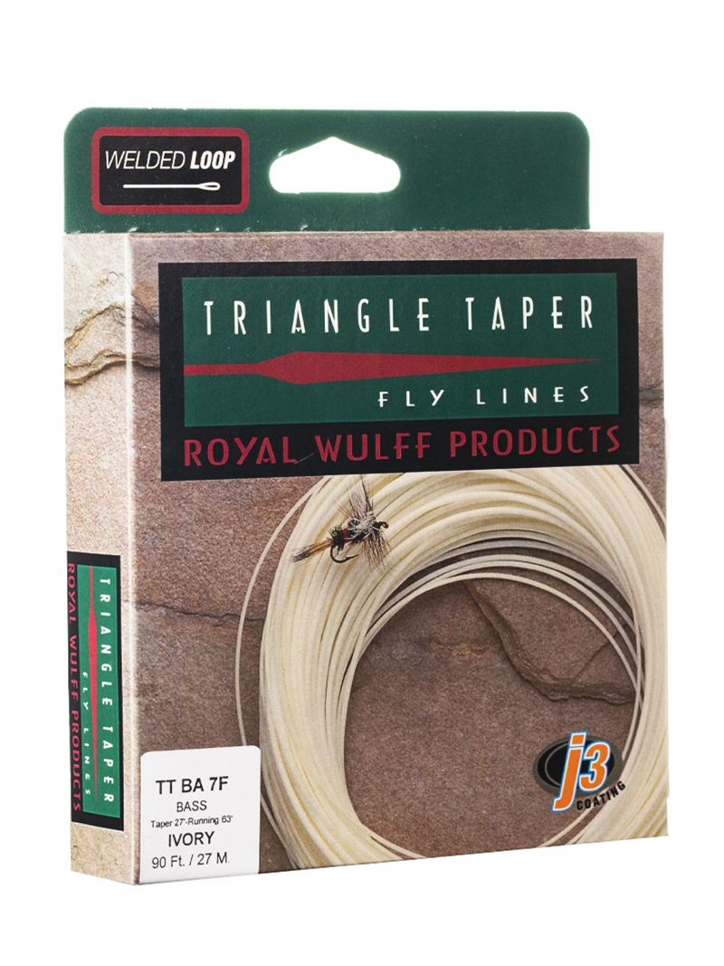 Royal Wulff Bass Triangle Taper 8 WT Fly Line Ivory Free Fast Shipping TTBA8F 