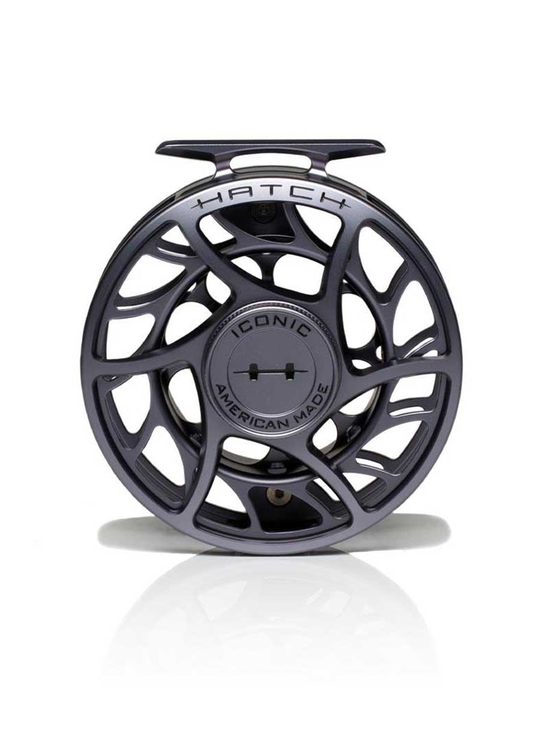 Hatch Iconic 7 Plus Fly Reel- gray/black