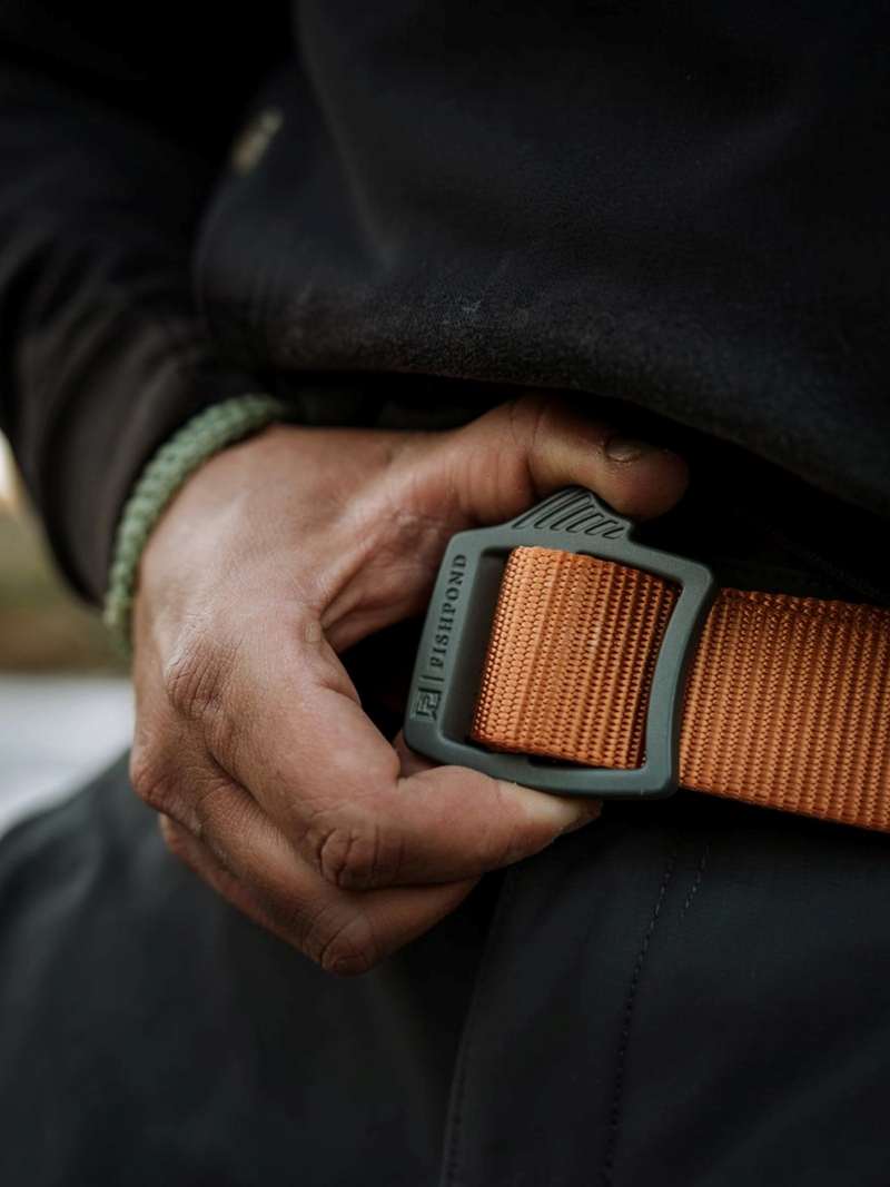 Fishpond Dorsal Fin web belt- burnt orange