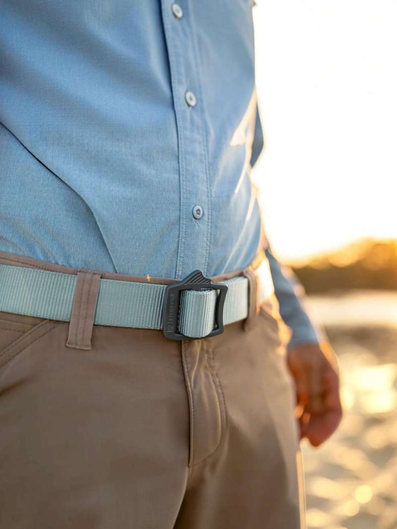 Fishpond Dorsal Fin Webbing Belt- tidal blue