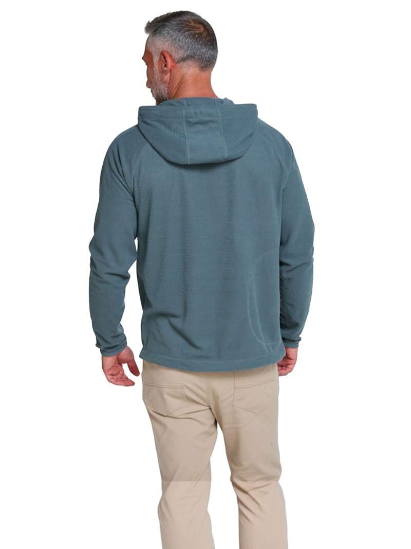 Howler Brothers Palo Duro Fleece Hoodie in Stormy Sea