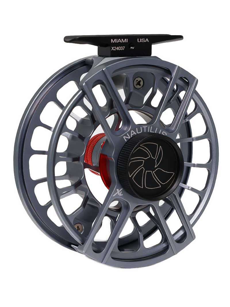 Nautilus XL MAX Fly Reel- Large Mega for 8-9 weight lines- storm gray