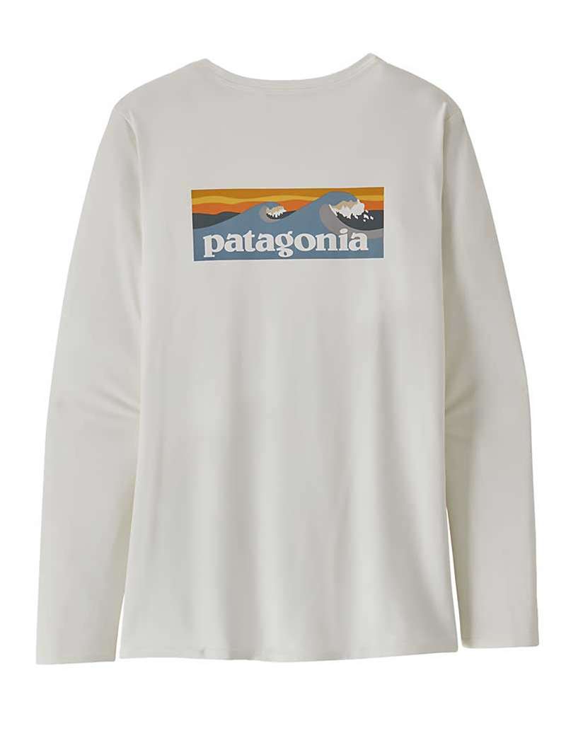 PATAGONIA Mens Long Sleeve Cap Cool Daily Fish Graphic Shirt