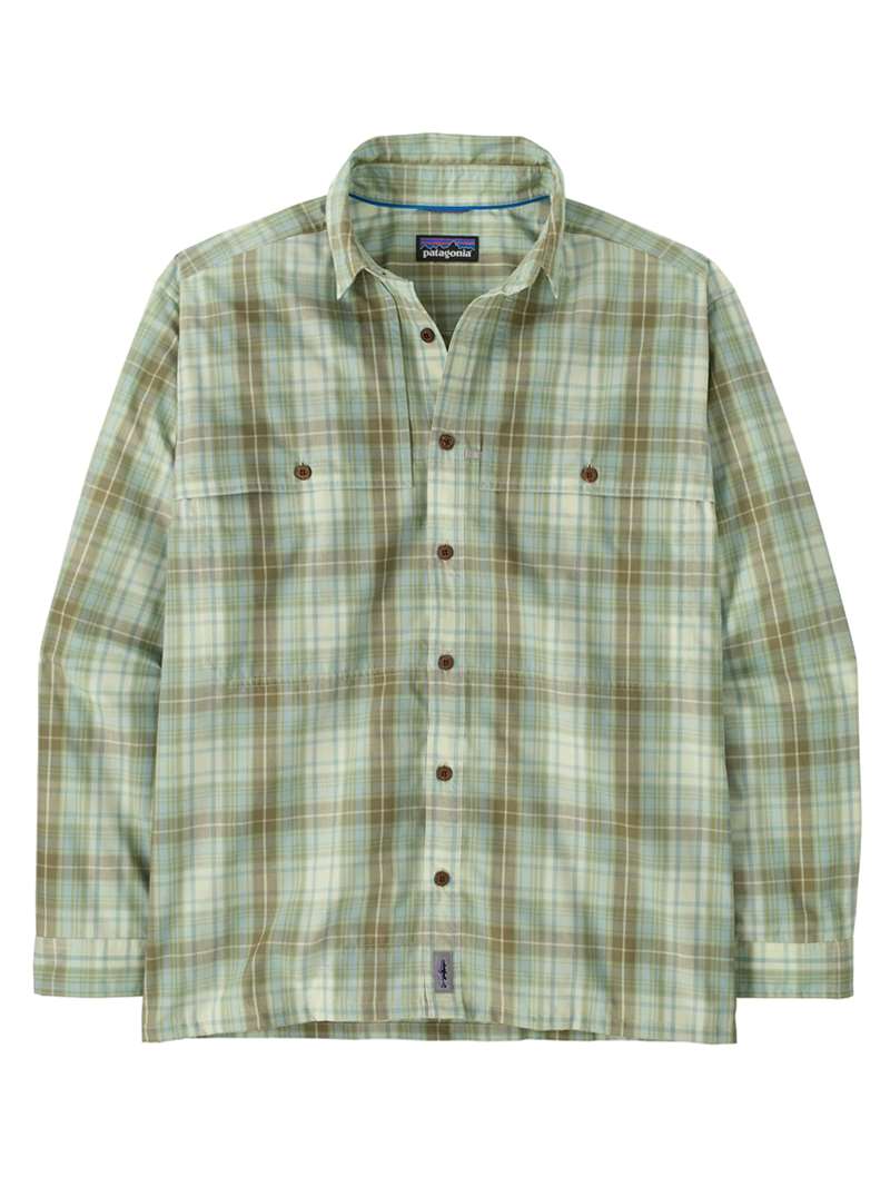 Patagonia Men's Long-Sleeved Island Hopper Shirt in Longshore: Lichen Green