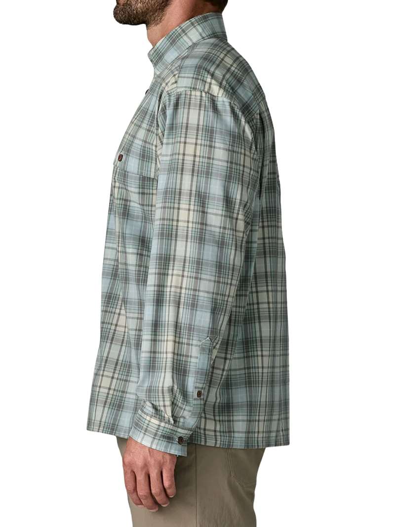 Patagonia Men's Long-Sleeved Island Hopper Shirt in Longshore: Lichen Green