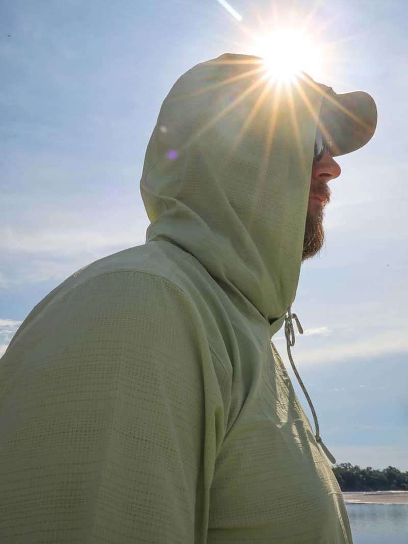 RepYourWater Lichen Flolite Performance Hoody in Light Green