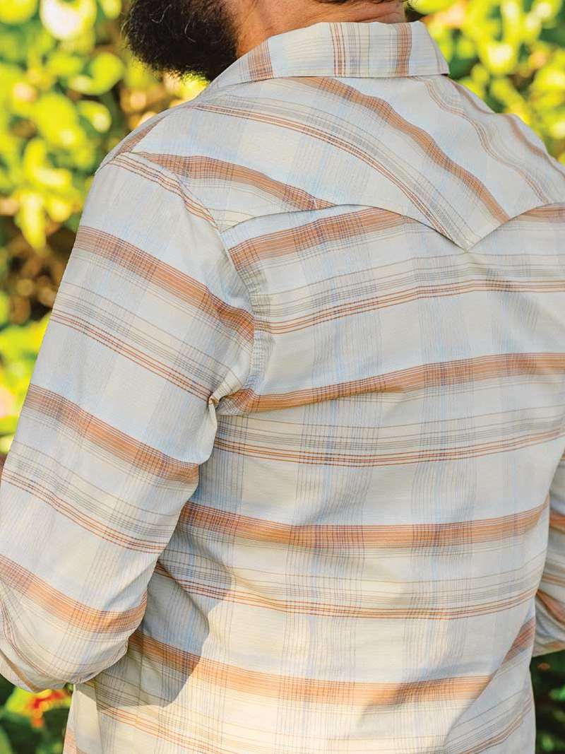 Howler Brothers H Bar Tech Longsleeve in Cameron Plaid Cream