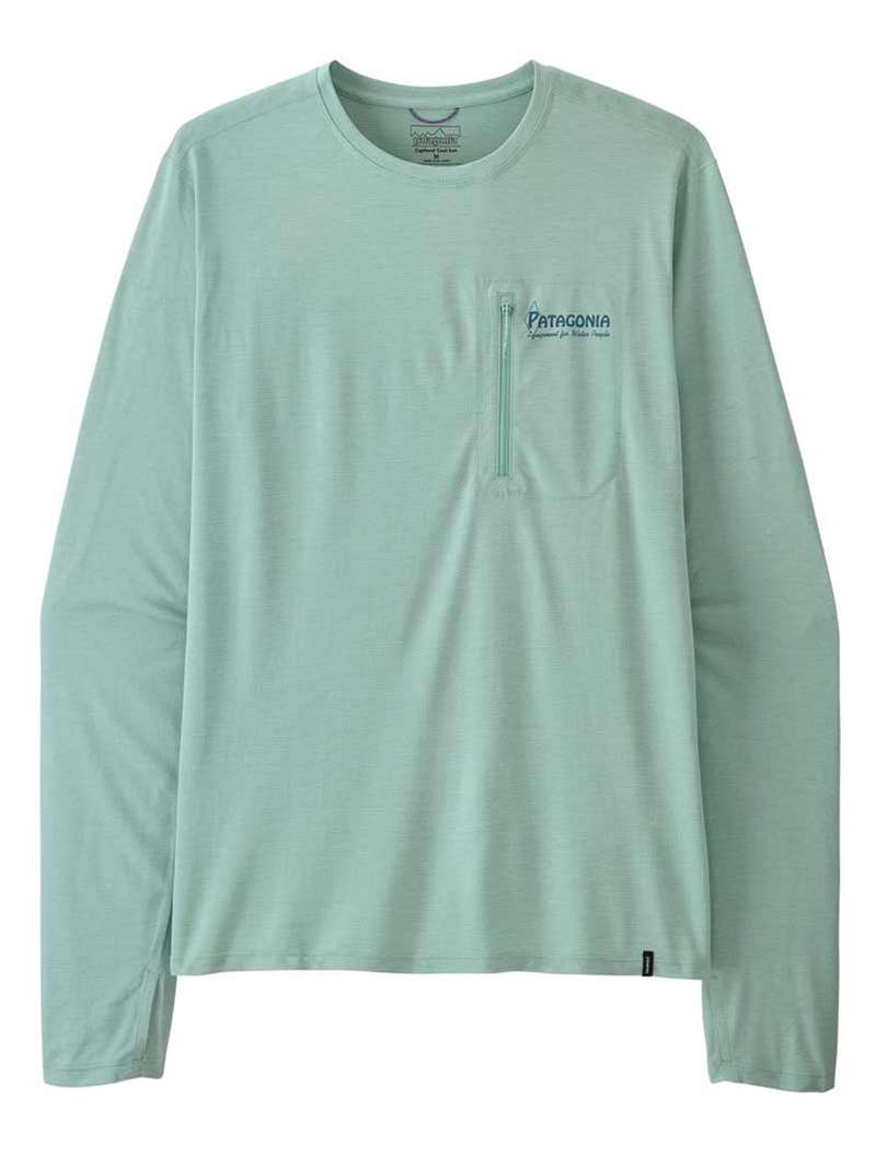 Men's Long-Sleeved Capilene Cool Sun Shirt - Water People Banner in Thermal Blue