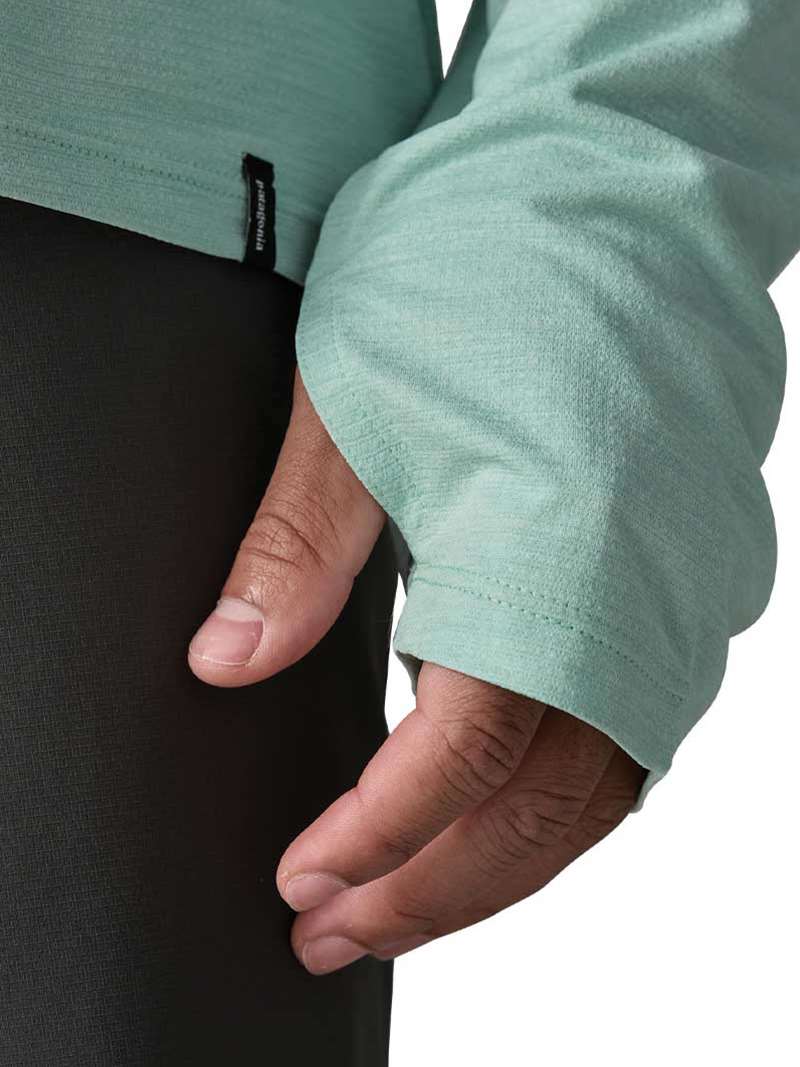 Men's Long-Sleeved Capilene Cool Sun Shirt - Water People Banner in Thermal Blue