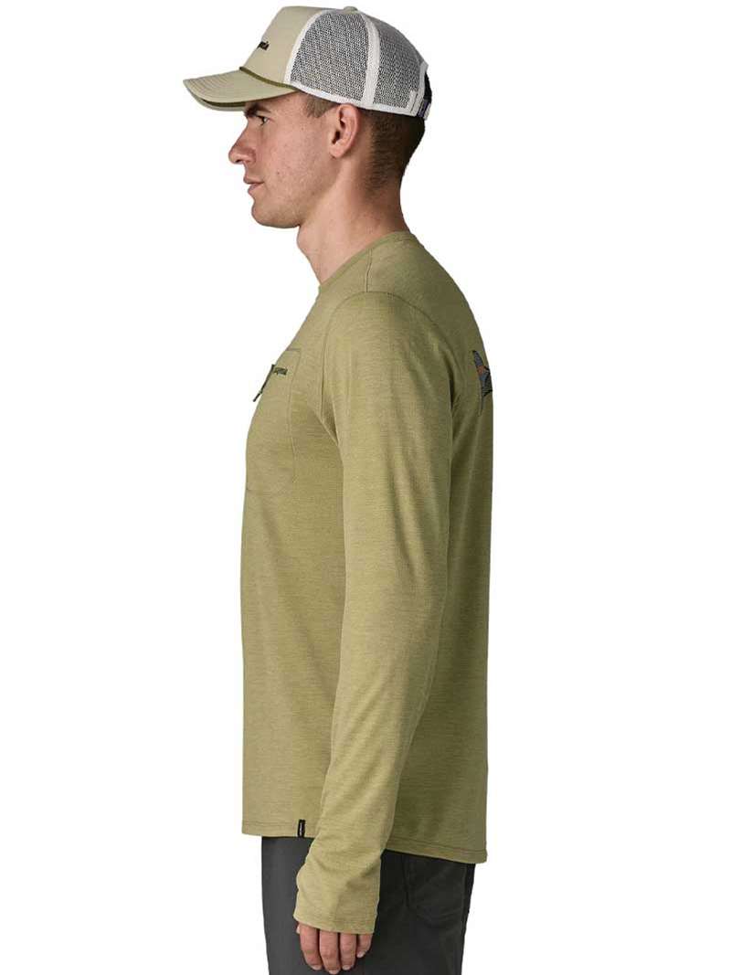 Patagonia Men's Long-Sleeved Capilene Cool Sun Shirt - Fitz Roy Trout in Gumtree Green - Light Gumtree Green X-Dye