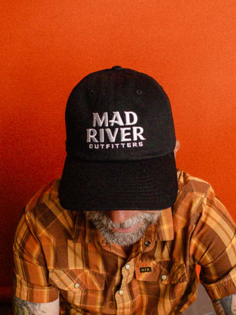 Mad River Outfitters Stacked Dad Hat- black