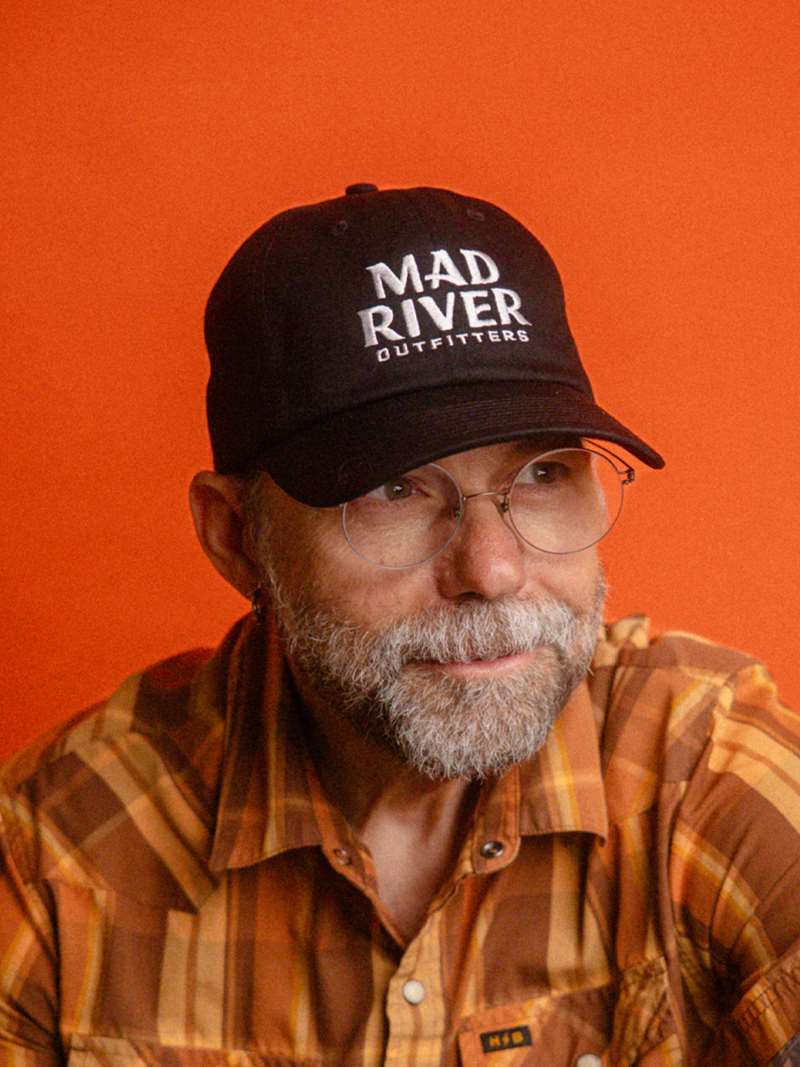 Mad River Outfitters Stacked Dad Hat- black