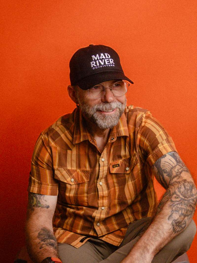 Mad River Outfitters Stacked Dad Hat- black