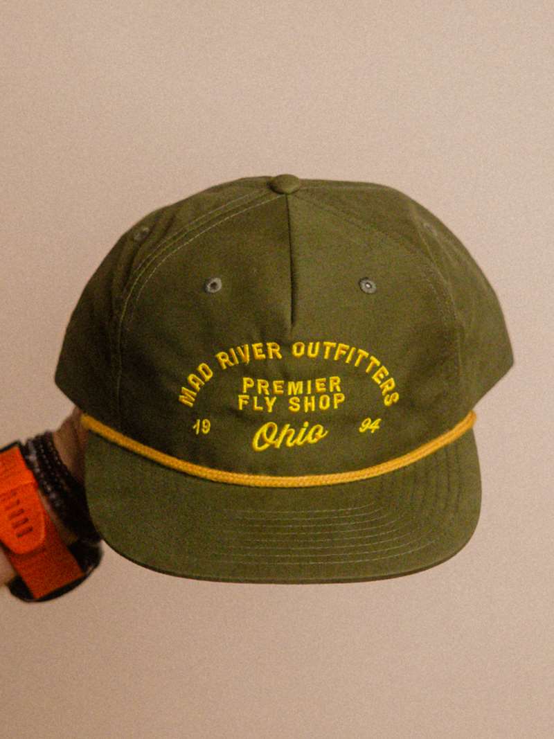 Mad River Outfitters Premier Pinch Front Nylon Hat- loden/gold