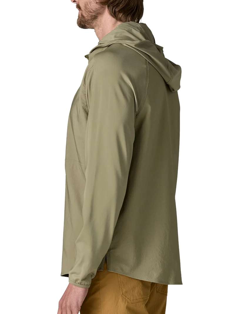 Patagonia Men's River Rambler Hybrid Sun Hoody a versatile, quick-drying River Rambler Hybrid Sun Hoody pairs 40+ UPF sun protection with light, breathable, stretchy comfort.