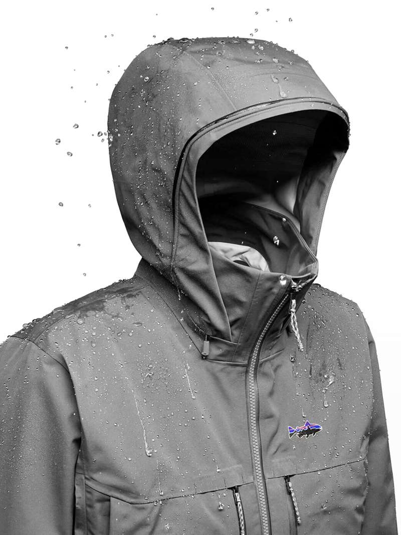 Patagonia Men's Swiftcurrent Wading Jacket is designed for nature’s most unpredictable changes and built to hold up in the most extreme wet weather environments.