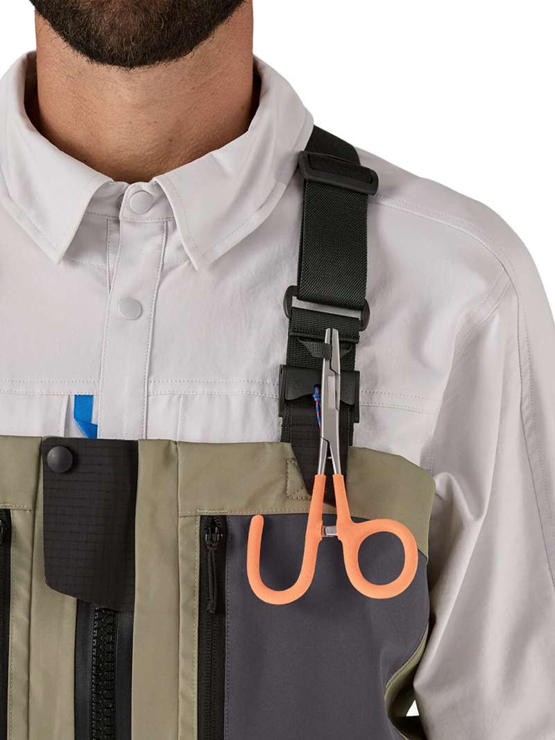 Patagonia Men's Swiftcurrent Traverse Zip-Front Waders is built for years of work and engineered to reduce weight and bulk without sacrificing durability and available at Mad River Outfitters!