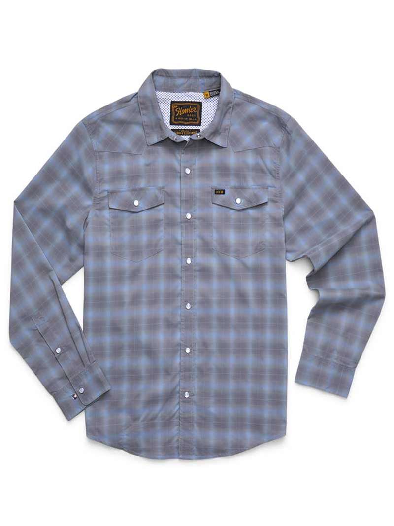 Howler Brothers H Bar Tech Longsleeve in Kent Plaid: Tradewinds
