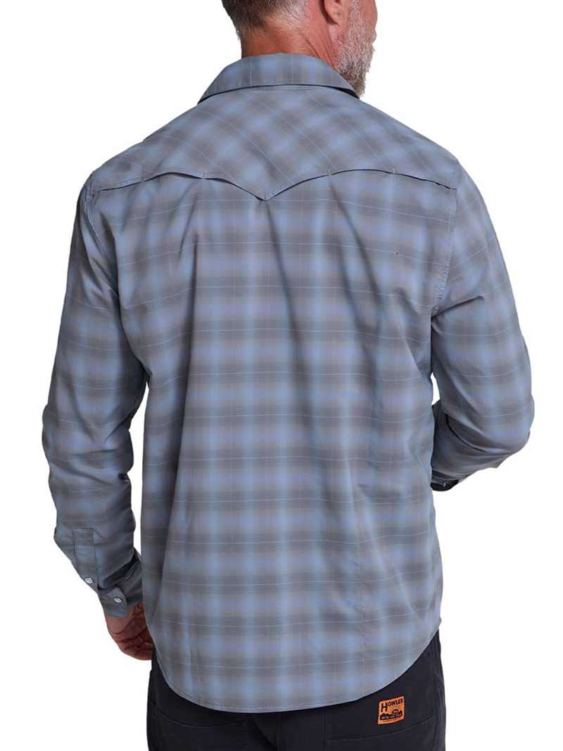 Howler Brothers H Bar Tech Longsleeve in Kent Plaid: Tradewinds