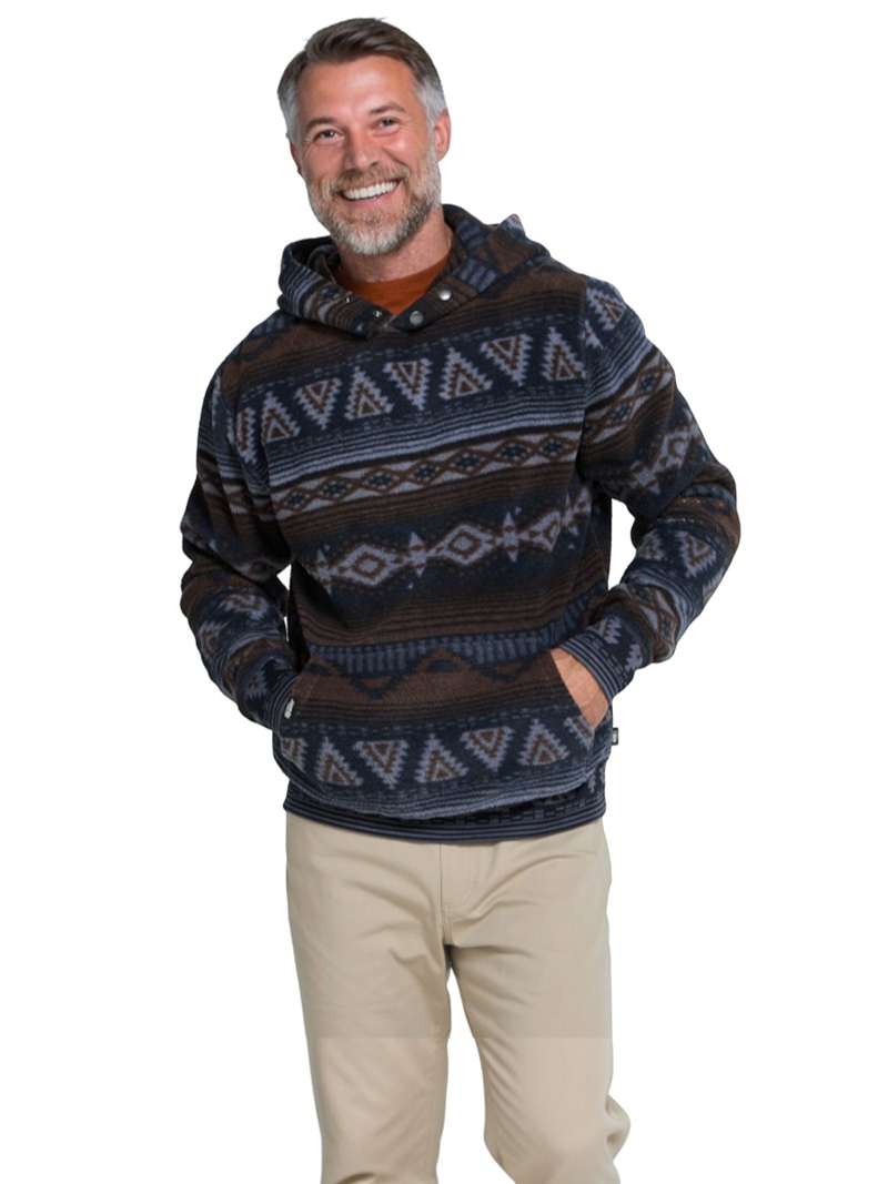 Howler Brothers Tajima Hoodie- Canyon Codes/Winter Sky