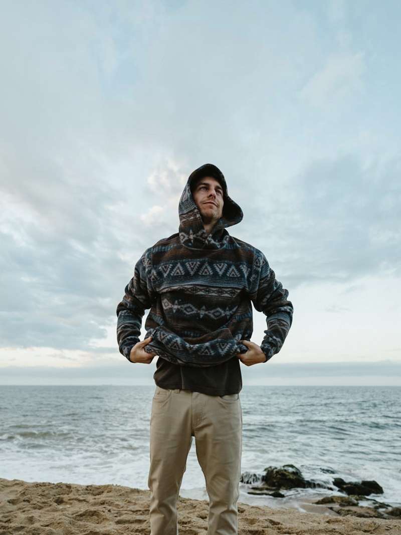 Howler Brothers Tajima Hoodie- Canyon Codes/Winter Sky