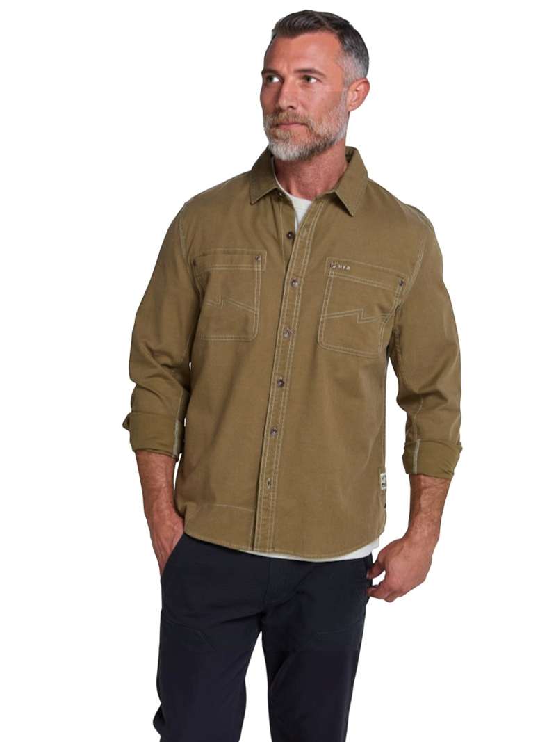Howler Brothers Trade Shirt- Faded Olive