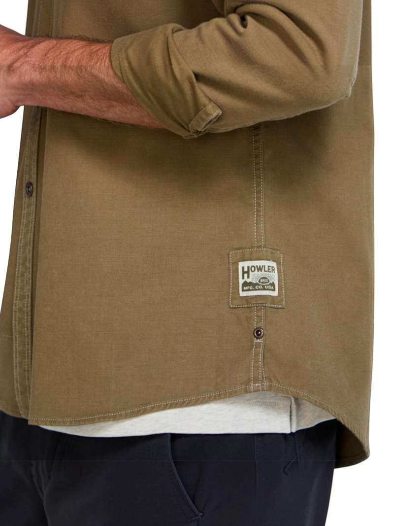 Howler Brothers Trade Shirt- Faded Olive