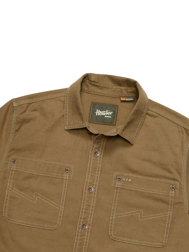 Howler Brothers Trade Shirt- Faded Olive