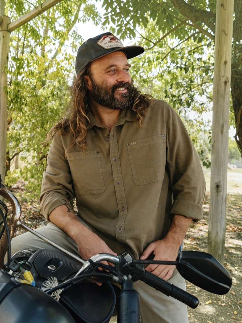 Howler Brothers Trade Shirt- Faded Olive