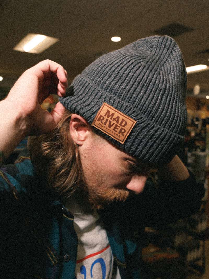 Mad River Outfitters Ribbed Cuff Beanie- Charcoal