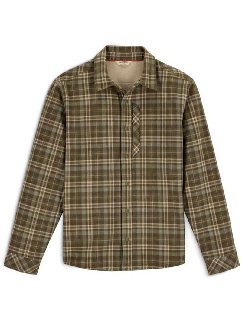 Simms Coldweather Shacket- Schooner Plaid: Loden