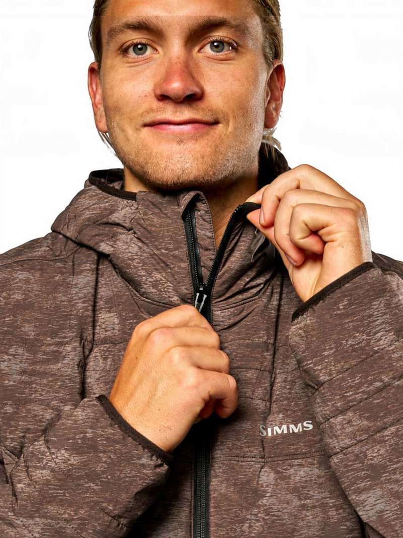 Simms Fall Run Insulated Hooded Jacket- windy jasper