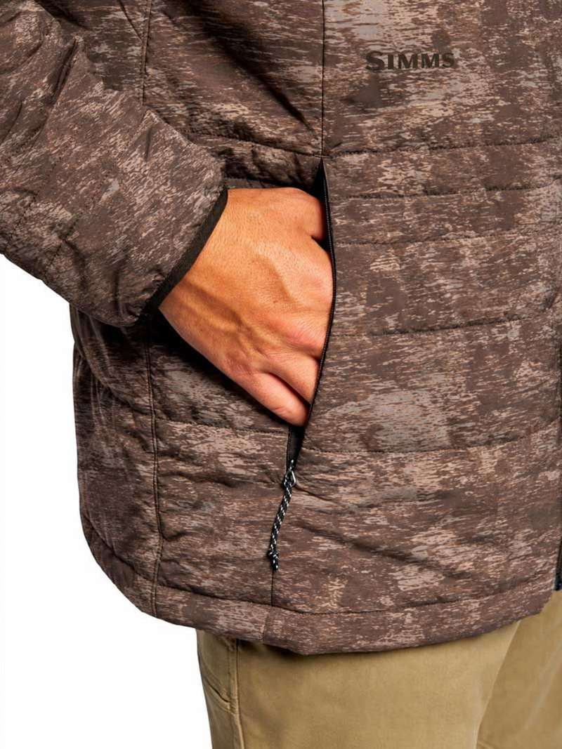 Simms Fall Run Insulated Hooded Jacket- windy jasper