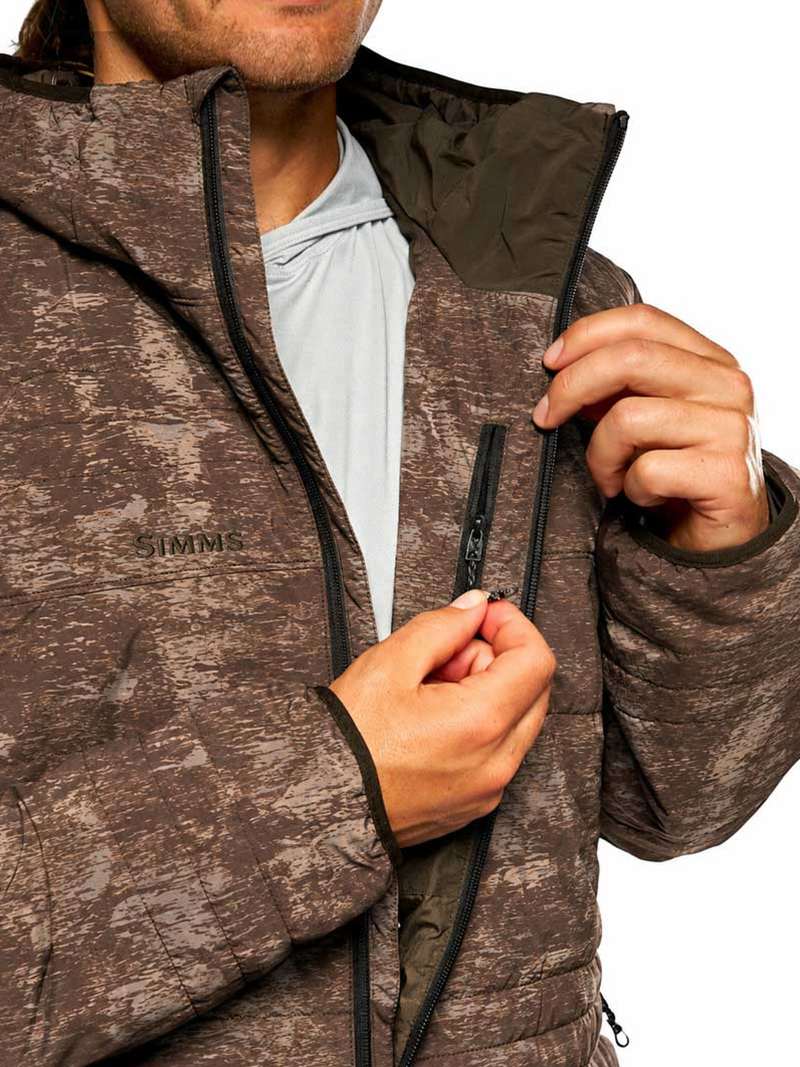 Simms Fall Run Insulated Hooded Jacket- windy jasper
