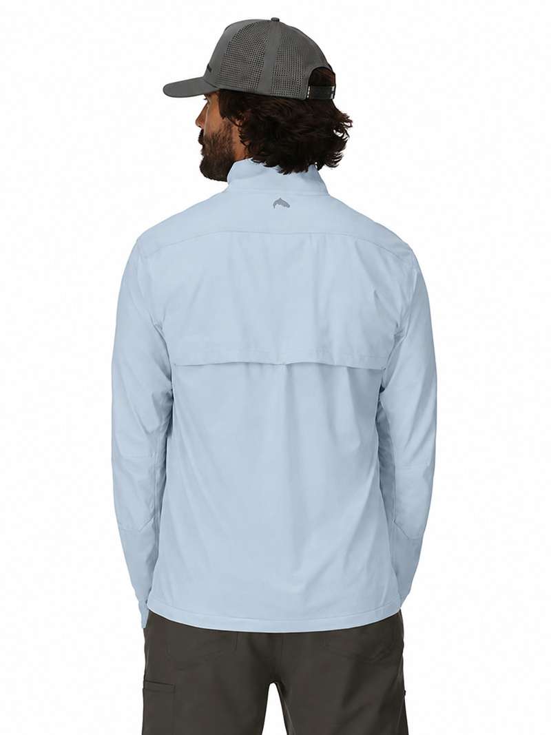 Simms Lattitude Bicomp Shirt- steel blue