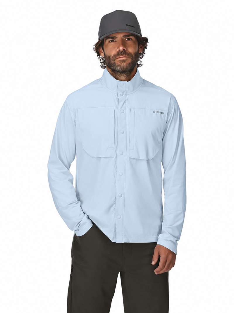 Simms Lattitude Bicomp Shirt- steel blue