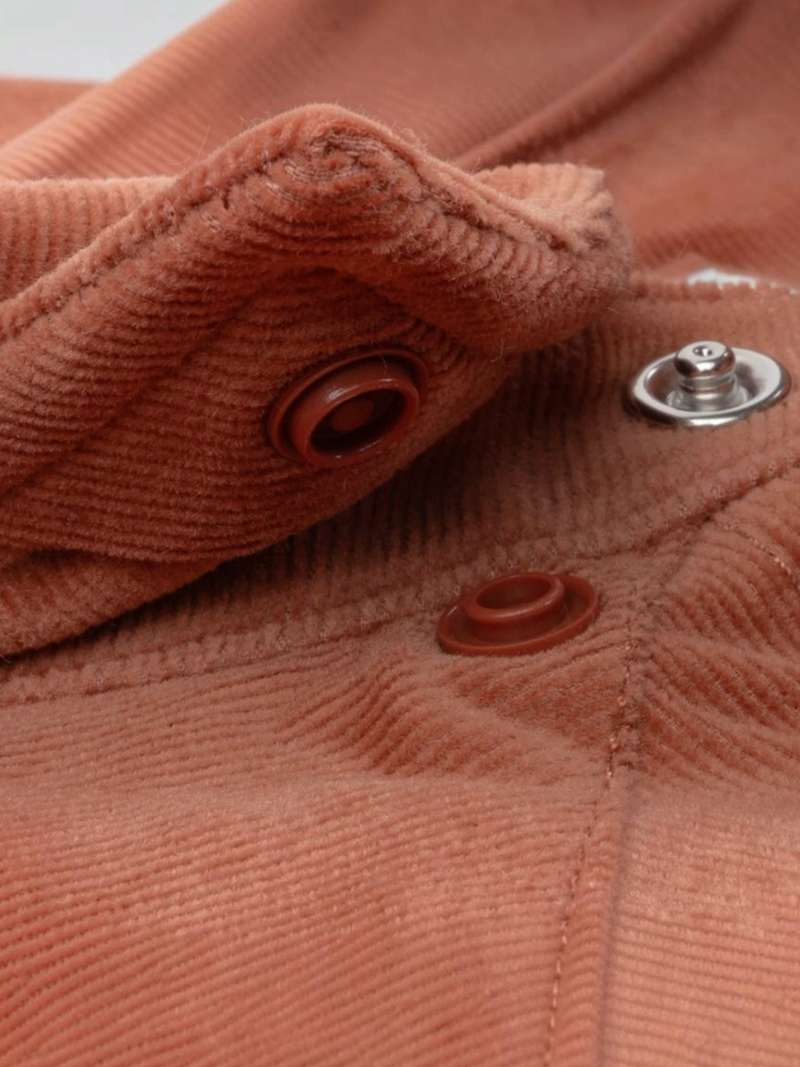 Poncho Corduroy Shirt- The Red Bud
