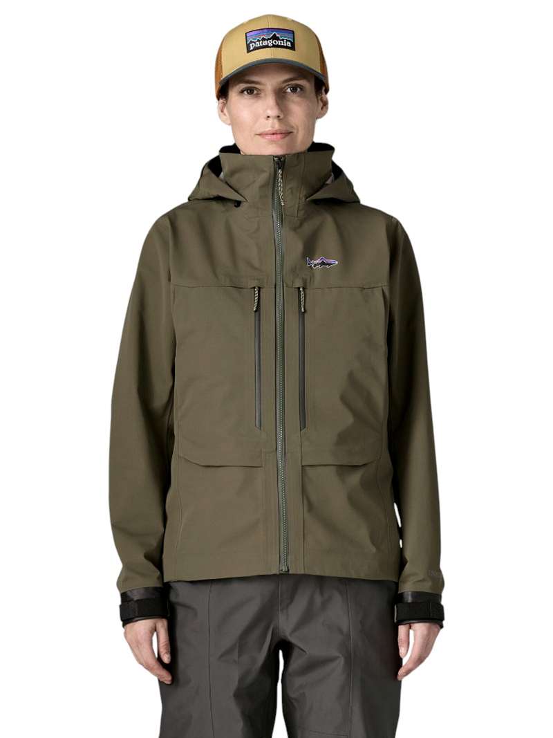 Patagonia Women's Swiftcurrent Wading Jacket in Basin Green