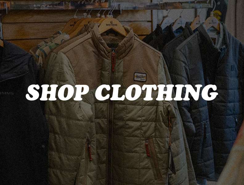 Shop Men's Fly Fishing Clothing at Mad River Outfitters during the 2025 Holiday Season!