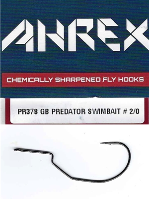 Ahrex PR378 GB Predator Swimbait Hooks streamer fly tying hooks