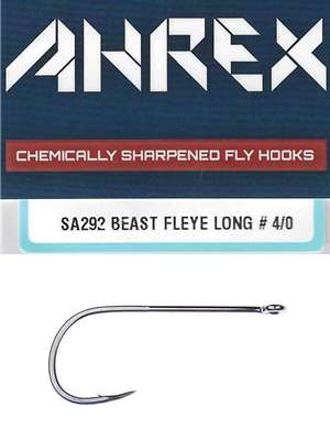 Ahrex SA292 Beast Fleye, Long Hooks saltwater fly tying hooks