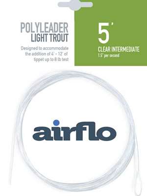 Airflo 5' Light Trout Polyleaders- Intermediate Specialty Fly Fishing Leaders - Furled, Wire Etc.