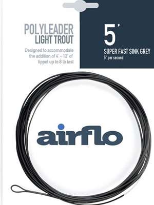 Airflo 5' Light Trout Polyleaders- Super Fast Sink Airflo Fly Lines