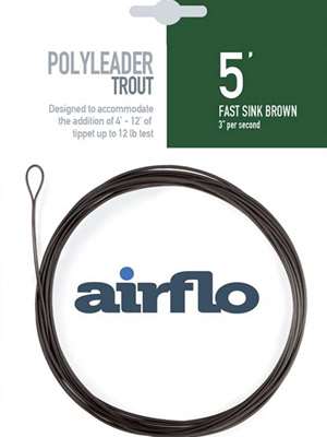 Airflo Trout Polyleaders Fast Sink Specialty Fly Fishing Leaders - Furled, Wire Etc.