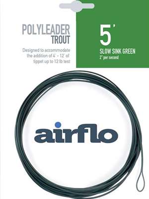 Airflo Trout Polyleaders Slow Sink Specialty Fly Fishing Leaders - Furled, Wire Etc.